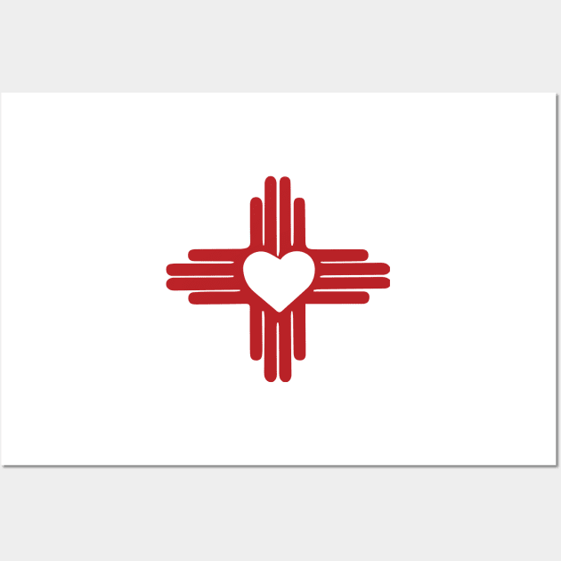 Zia Sun Symbol - flag of New Mexico Wall Art by yassinebd